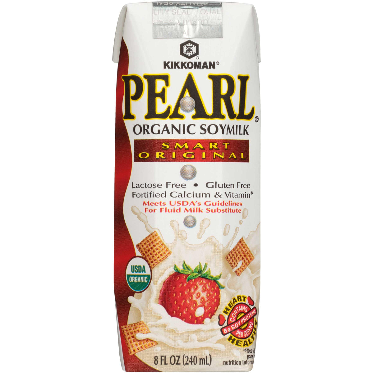 Pearl Vanilla Soymilk by Kikkoman – 8 Fl Oz (Pack of 24), Pack of 24, Model FSE, Soymilk, Vanilla, Smart, Organic