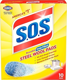 S.O.S 10002 , Steel Wool Soap Pads, 10 Ct