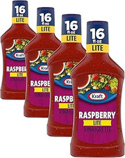 Kraft Lite Raspberry Vinaigrette, 16 fl oz Bottle (Pack of 4)