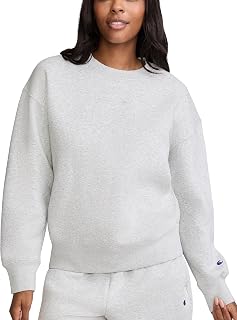 Champion Women’s Powerblend Fleece Crewneck Sweatshirt, Tonal Script Logo