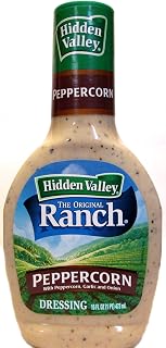 Hidden Valley Peppercorn Dressing (Pack of 3) 16 oz Bottles