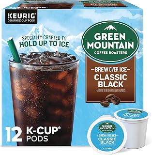 Green Mountain Coffee Roasters ICED Classic Black, Single Serve Keurig K-Cup Pods, Medium Roast Iced Coffee, 12 Count