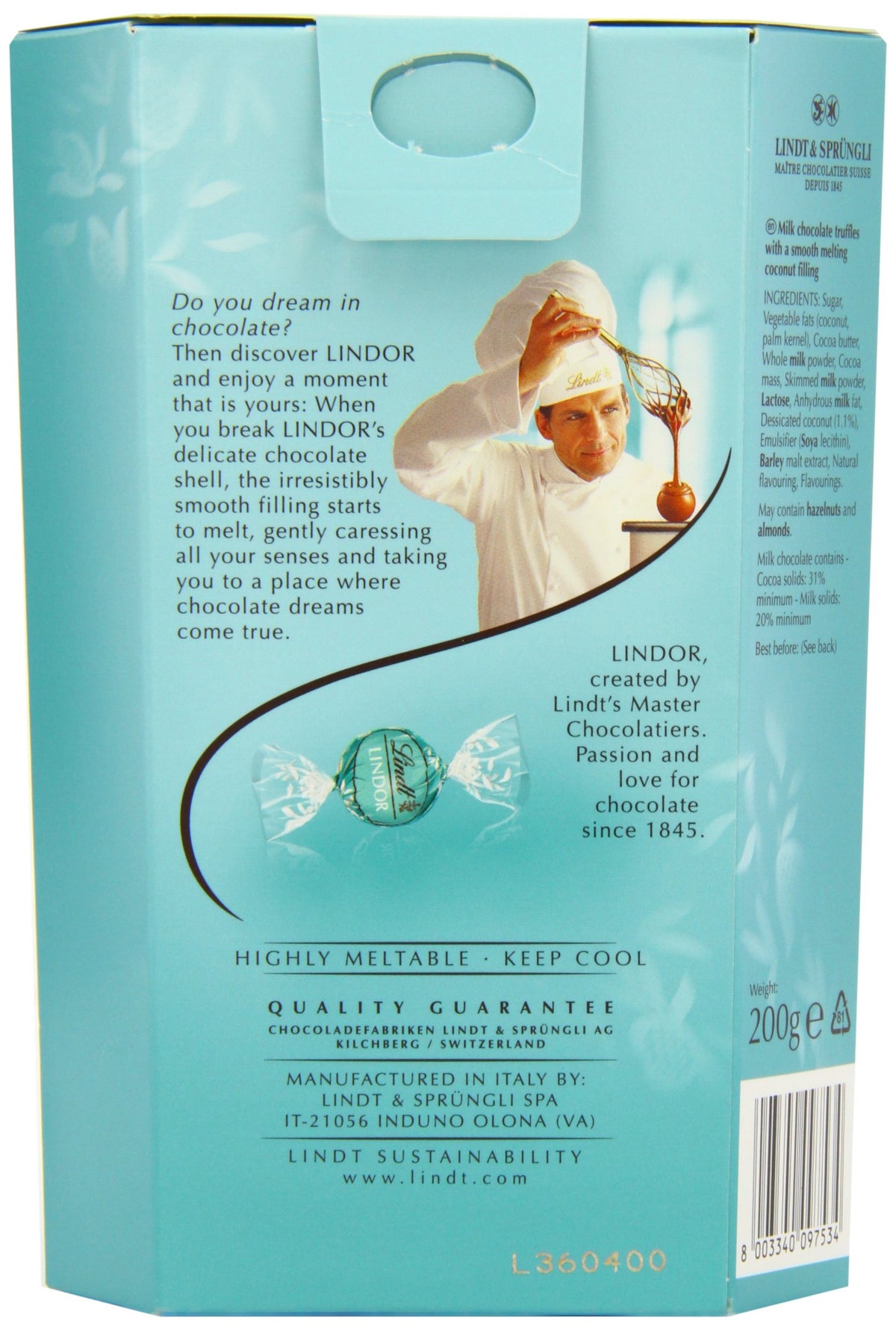 Lindt Coconut / 7.05 Ounce (Pack of 2) / Truffles Assortment Boxes
