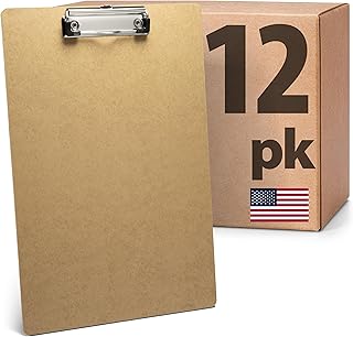 Officemate Recycled Legal Size Wood Clipboard, Low Profile Clip, 12 Pack, Brown (83227)