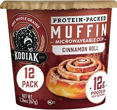 Kodiak Cakes Minute Muffins, Cinnamon Roll, 2.36 Oz (Pack of 12)