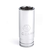 3/8" Drive Deep SAE Socket 3/4" by GEARWRENCH – 2.5 in, Alloy Steel, Silver, Model 80371
