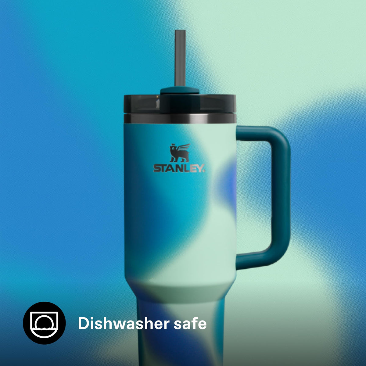 STANLEY Turquoise Pattern (Coastal Teal) / 40 Ounces / Quencher H2.0 FlowState Tumbler Tumblers