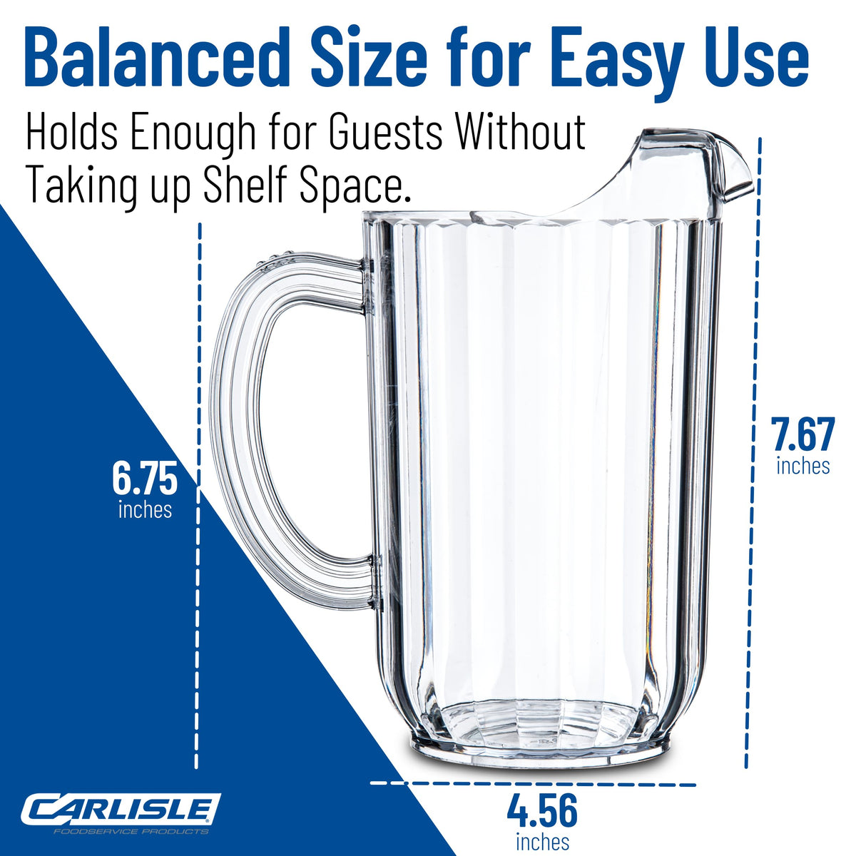 Carlisle FoodService Products Clear / 48 Ounces / Polycarbonate Jugs
