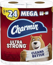 Ultra Strong Toilet Paper by Charmin – 6 Count (Pack of 1), Paper, White, Pack of 6, Model 3700061111