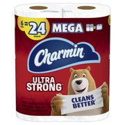 Ultra Strong Toilet Paper by Charmin – 6 Count (Pack of 1), Paper, White, Pack of 6, Model 3700061111