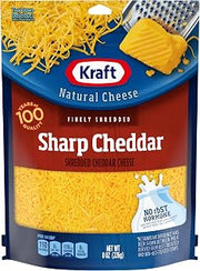 Kraft Cheese Sharp Cheddar Finely Shredded Cheese, 8 oz