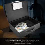 Portable Digital Keypad Lock Box by Barska – One Size, 0.49 cubic_feet, Alloy Steel, Black, Model AX11910