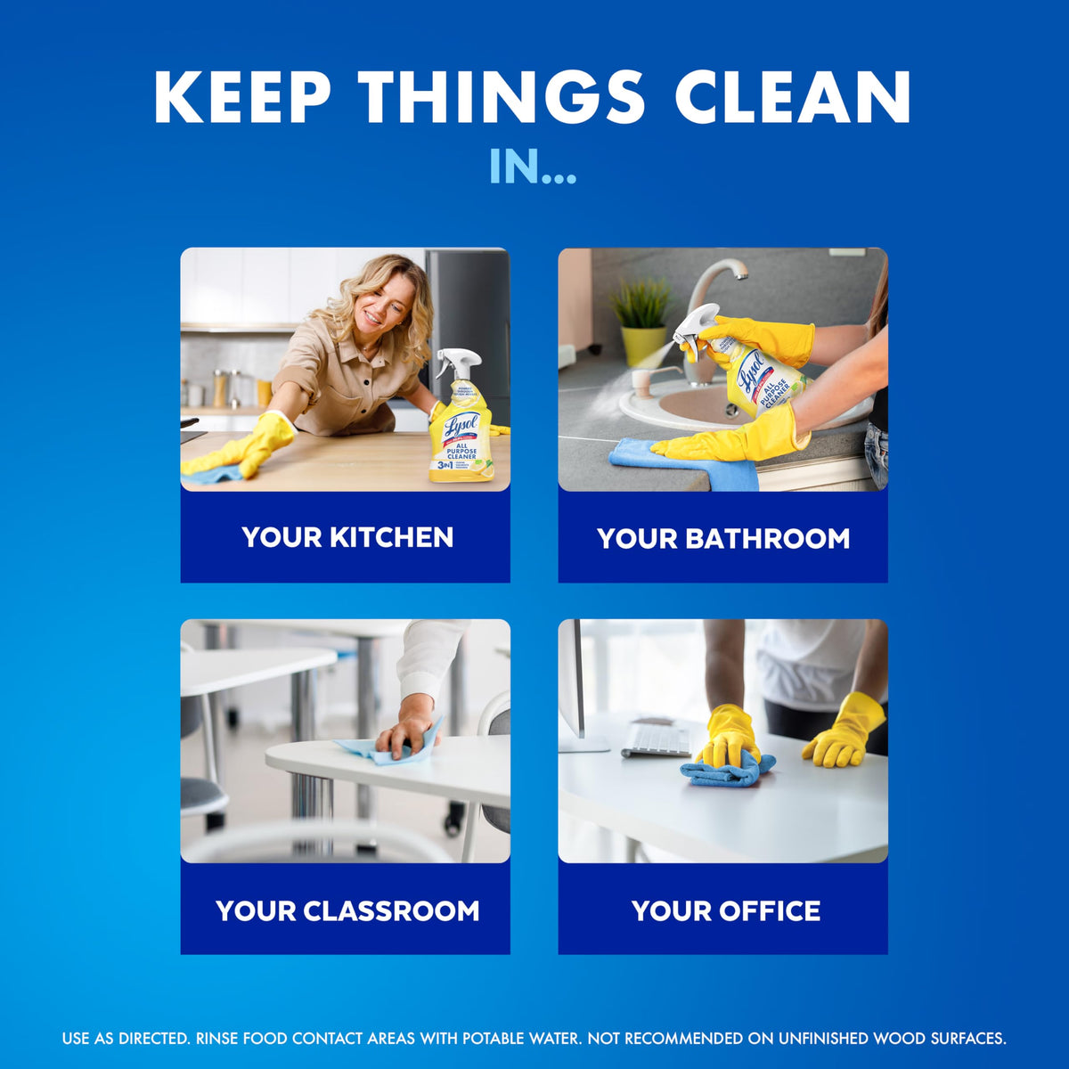 All Purpose Cleaner Spray by Lysol – 32 Fl Oz (Pack of 1), sss, Yellow, Model 1920075352