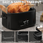 Sunvivipro Roaster Oven, 28 Quart, Black