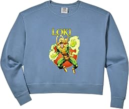 Women's Marvel Comics Loki Magic Sorcery Comfort Colors Crop Sweatshirt