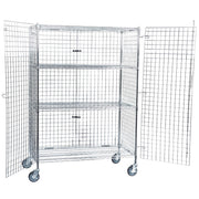 NSF Mobile Chrome Wire Security Cage Kit - 24" x 48" x 69" by TableTop King – Chrome, Model TTK-MCWSC-5