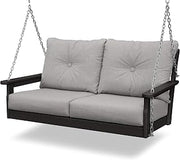 Polywood Vineyard Swing, Black/Granite
