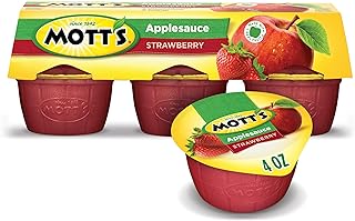 Mott's Strawberry Applesauce, 4 oz cups, 6 count