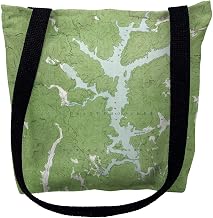 Betsy Drake TY972M 16 x 16 in. Burton Lake Georgia Nautical Map Tote Bag - Medium