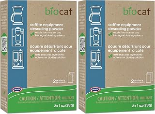 Urnex Full Circle Espresso Machine - 2 Single Use Packets - Descaling Powder Safe On Keurig Delonghi Nespresso Ninja Hamilton Beach Mr Coffee Braun (Pack of 2)