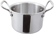 PADERNO World Cuisine Tri-Ply Mini Stainless Steel Saucepot, 4 3/4in, Gray