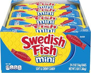 Swedish Fish Mini Soft & Chewy Candy, Halloween Candy, 24 - 2 oz Bags