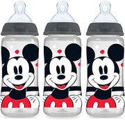 NUK Smooth Flow Anti Colic Disney Baby Bottle, Mickey Mouse, 10 oz, 3 Pack