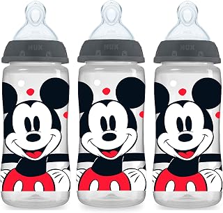 NUK Smooth Flow Anti Colic Disney Baby Bottle, Mickey Mouse, 10 oz, 3 Pack