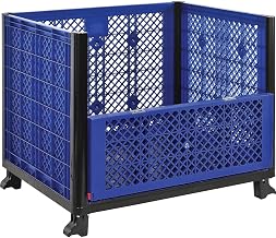 Global Industrial Vented Wall Bulk Container 39-1/4"L x 31-1/2"W x 29" H with One Drop Gate
