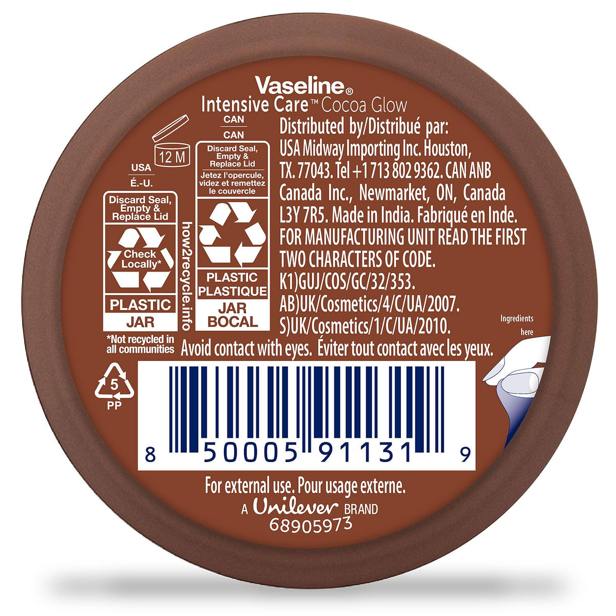 Vaseline 2.53 Fl Oz (Pack of 12) / 12 Creams