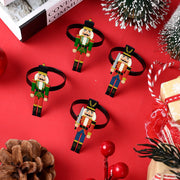 EYNDYN Nutcracker Napkin Rings, Set of 12, Black Metal
