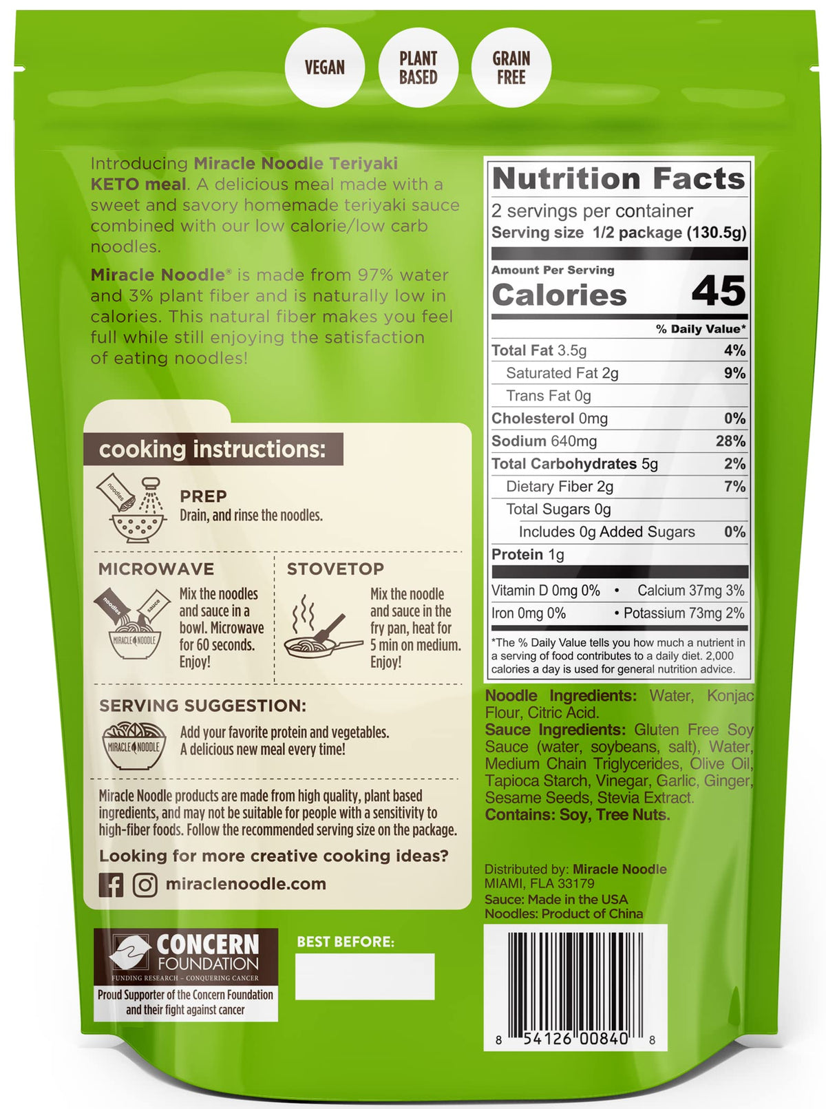 Miracle Noodle Teriyaki / 9.2 Ounce (Pack of 6) / No Color Shirataki
