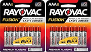 Rayovac AAA Batteries, Fusion Premium Triple A Battery Alkaline, 8 Count (Pack of 2)