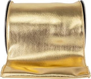 Reliant Ribbon Mirror Fantasy Metallic Deluxe Two Sided Wired Edge, Gold, 6 Inch, 10 Yards