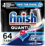 Finish Quantum - 64ct - Dishwasher Detergent - Powerball - Ultimate Clean & Shine - Dishwashing Tablets - Dish Tabs (Pack of 3)