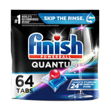 Quantum - 64ct - Dishwasher Detergent - Powerball - Ultimate Clean & Shine - Dishwashing Tablets - Dish Tabs (Pack of 3) by Finish – 64 Count (Pack of 3), Model QTM 64 case