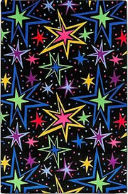 Joy Carpets Fluorescent Kapow 4' x 6' Area Rug