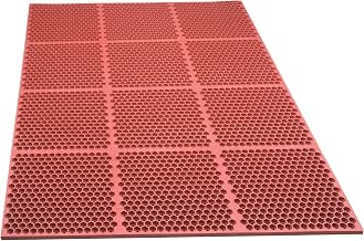 Notrax T15 Optimat® Honeycomb Design Drainage Mat, 3' X 6' Red