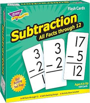 Trend Enterprises Subtraction All Facts Through 12 Skill Drill Flash Cards, Great for Skill Building and Test Prep, Self-Checking Design, 169 Cards Included, for Ages 6 and Up