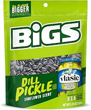 BIGS Sunflower Seeds, Vlasic Dill Pickle Flavor, 5.35 oz. (Pack of 12)