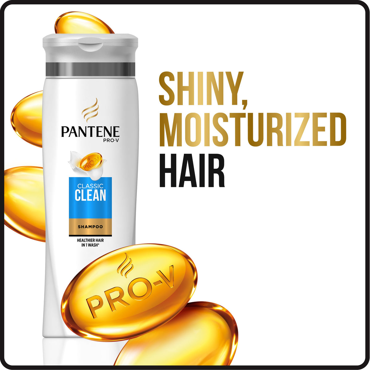 Shampoo, Pro-V Classic Clean, 25.4 fl oz, Twin Pack by Pantene – 25.4 Fl Oz (Pack of 1), Shampoo, Classic Clean, Model PR-COM-RT-X835247