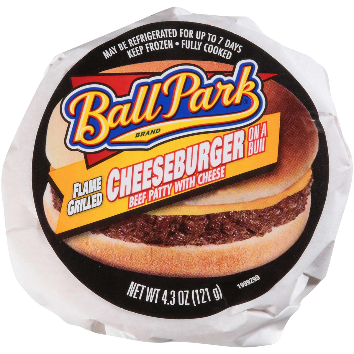 Flame Broiled Cheeseburger Sandwiches Pack - 12 Count Delicious Individually Wrapped Microwaveable Frozen Slider Sandwiches - Quick Hot Lunch Snack for Kids & Adults (4.306 Oz