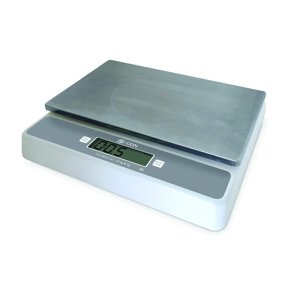 Pro Accurate Digital Portion Control Scale - 22 lb by CDN – 2.53" Height, 9.72" Width, 11.6" Length, Stainless Steel, Model SD2202