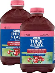 Hormel Thick & Easy Clear Thickened Cranberry Juice Cocktail Flavored Drink, Nectar Consistency, 46 fl oz (Pack of 2)