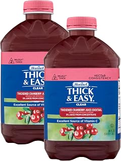 Hormel Thick & Easy Clear Thickened Cranberry Juice Cocktail Flavored Drink, Nectar Consistency, 46 fl oz (Pack of 2)