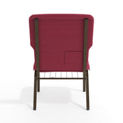 Flash Furniture Burgundy Pattern Fabric/Gold Vein Frame / Set of 1 / Classic Stacking Chairs