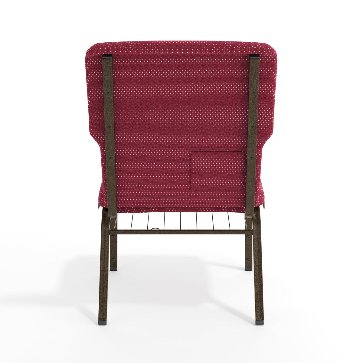 Flash Furniture Burgundy Pattern Fabric/Gold Vein Frame / Set of 1 / Classic Stacking Chairs