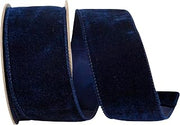 Reliant Ribbon Luxe Plush Velvet, Navy, 2-1/2 Inch, 10 Yards