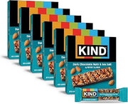 KIND Healthy Snacks Bars, Dark Chocolate Nuts & Sea Salt, Gluten Free, Low Sugar, High Fiber Snacks, 6g Protein, 36 Count