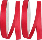 Reliant Ribbon Linen Natural Allure Ribbon, 7/8 Inch X 100 Yards, Red (Pack of 2)